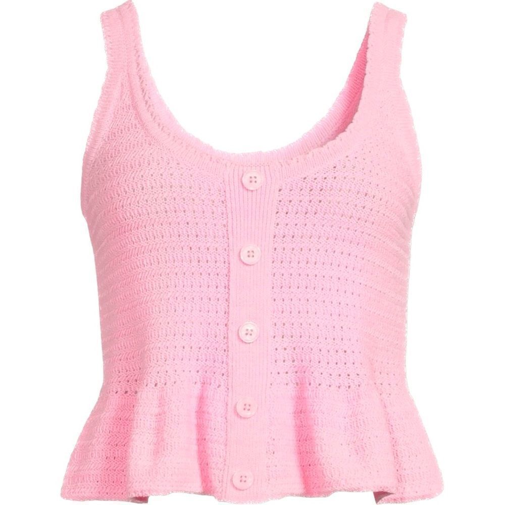 🆕 Knit Peplum Tank Top with Button Front (XL/16-18)